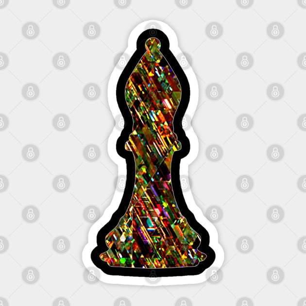 Chess Piece - The Bishop 2 Sticker by The Black Panther